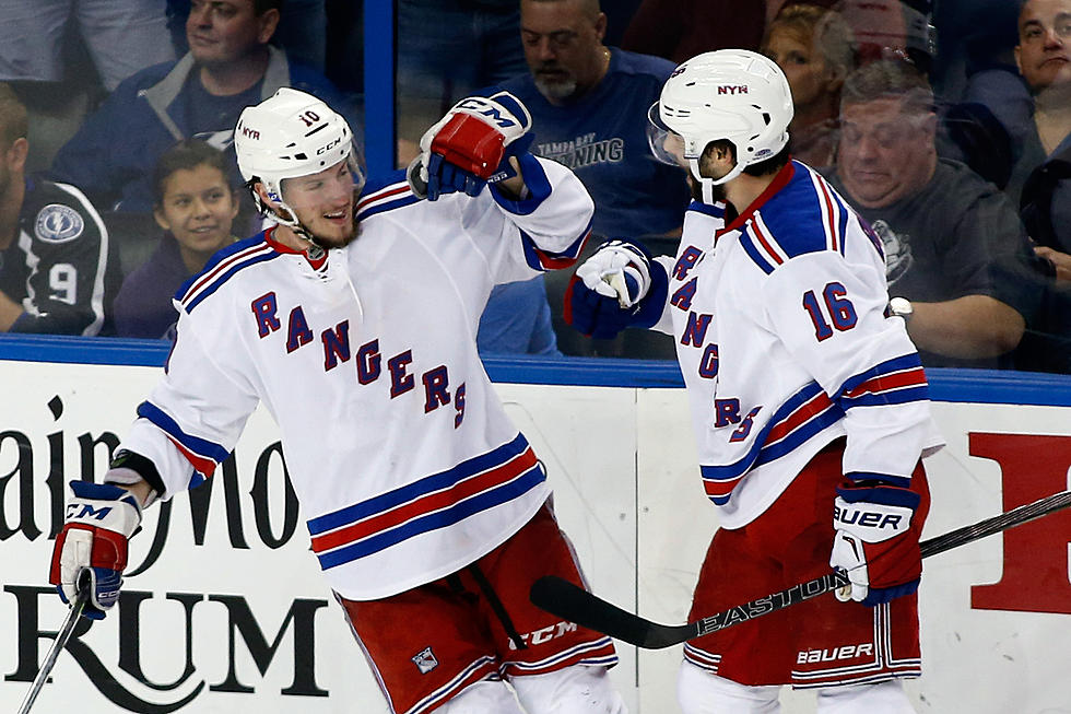 Brassard, Lundqvist Lead Rangers Past Lightning 7-3