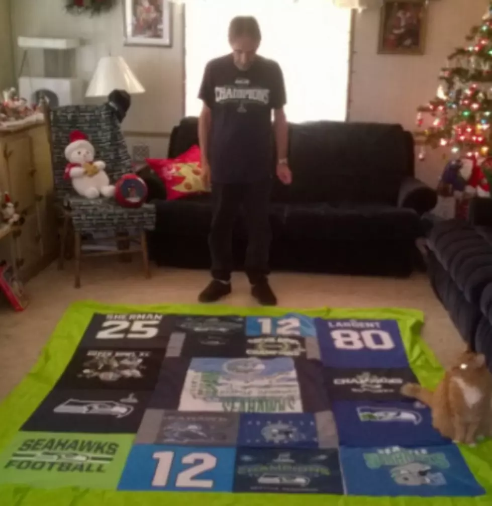 What To Do With All Those Old Seahawks T-Shirts? Make a B12anket!  [PHOTO]
