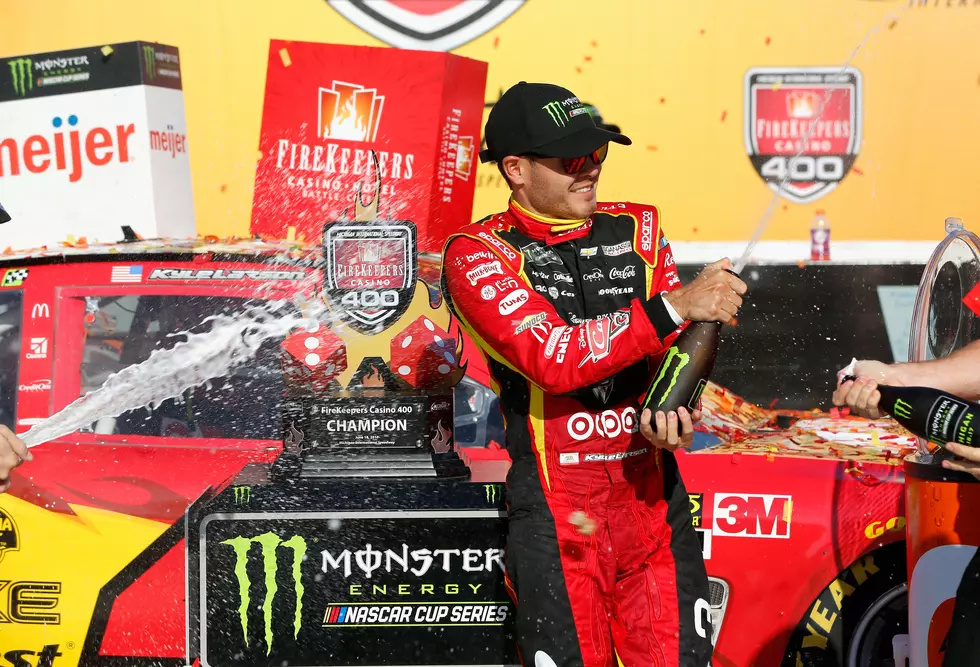 Larson Outlasts Elliott at Michigan Again