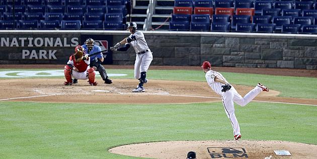 Cole, Stanton Lead Yanks Past Nats 4-1 in Stormy MLB Opener
