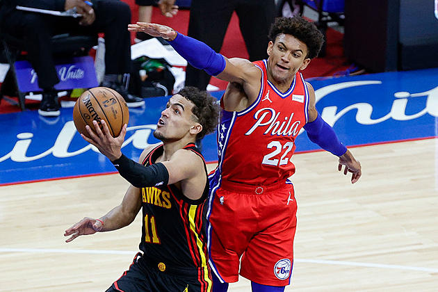 Young Scores 35, Hawks Top Embiid, Sixers 128-124 in Game 1