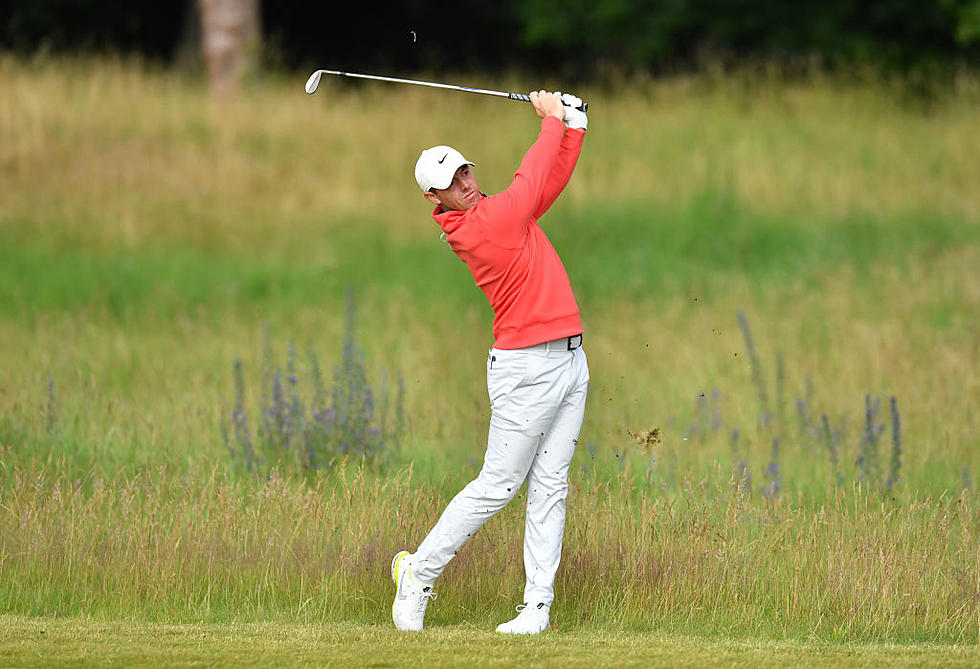 Spectator Takes Swing of McIlroy’s Club at Scottish Open