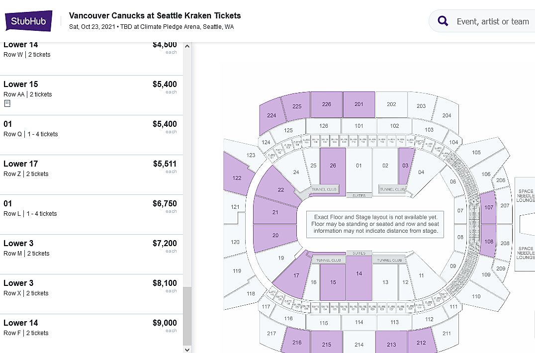 Here's when Seattle Kraken season ticket holders can select their seats