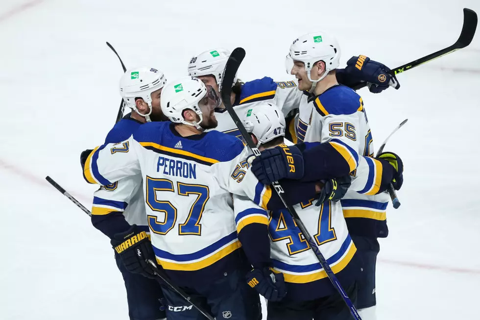 Perron’s Hat Trick Helps Blues Beat Wild 4-0, Seize Home Ice