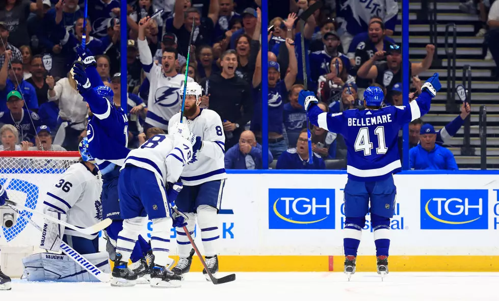Lightning Strike Early, Beat Maple Leafs 7-3 to Even Series