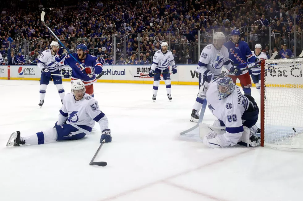 Chytil Scores Twice, Rangers Rout Lightning 6-2 in Game 1