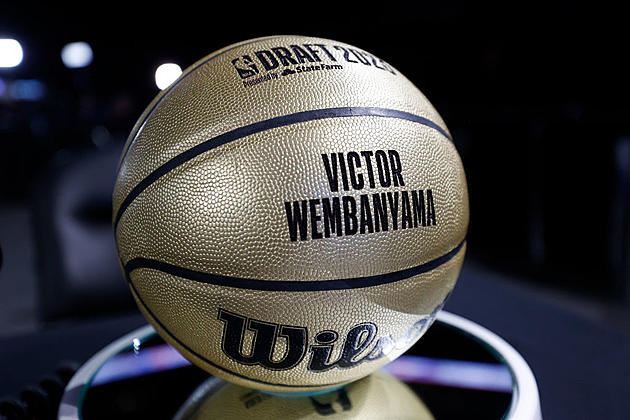 New York City, United States. 22nd June, 2023. French basketball player Victor  Wembanyama drafted number one by the San Antonio Spurs during the NBA Draft  at The Barclays Center in Brooklyn, New