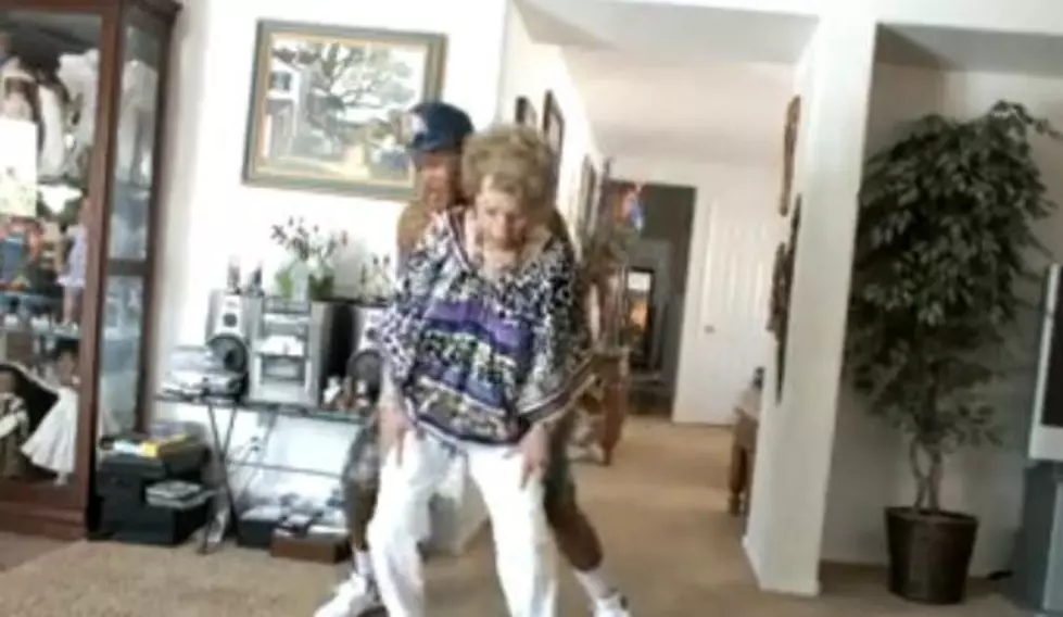 WTF! 82 Year Old Grandma Doin&#8217; The Red Nose Dance With Grandson [VIDEO]