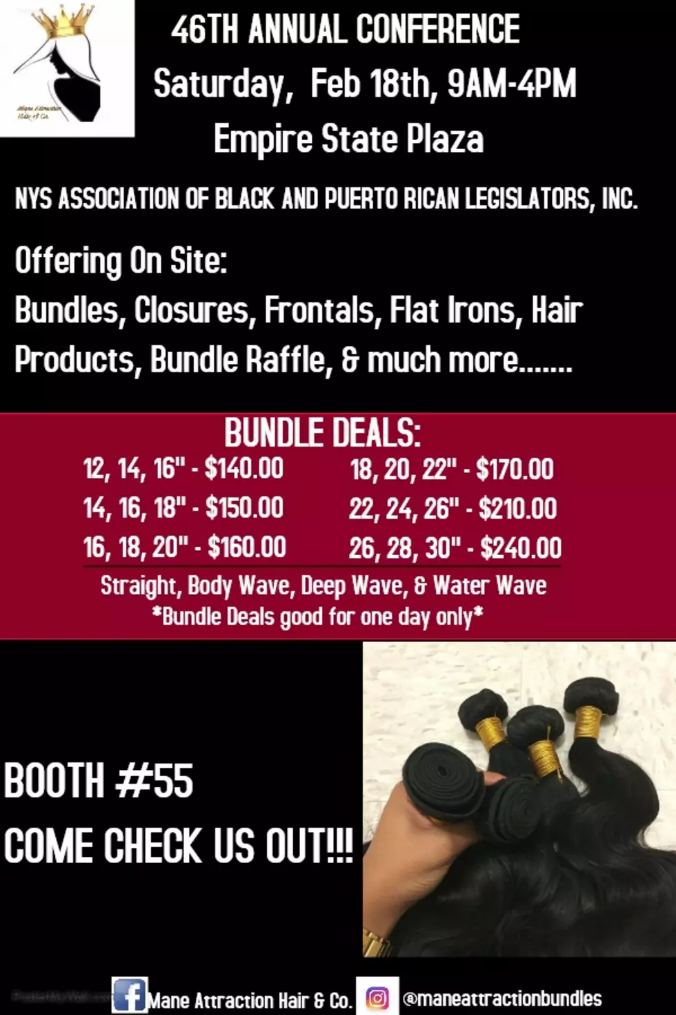 Stop by booth #55 at the Black and Puerto Rican Caucus