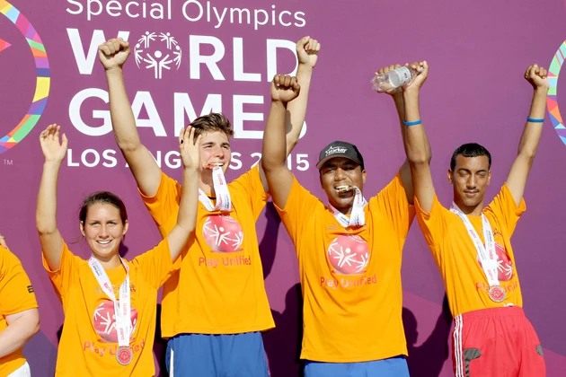 Starkey Hearing Foundation Ambassadors Kyle And Chris Massey Participate In The Special Olympics Unified Sports Experience Football Game