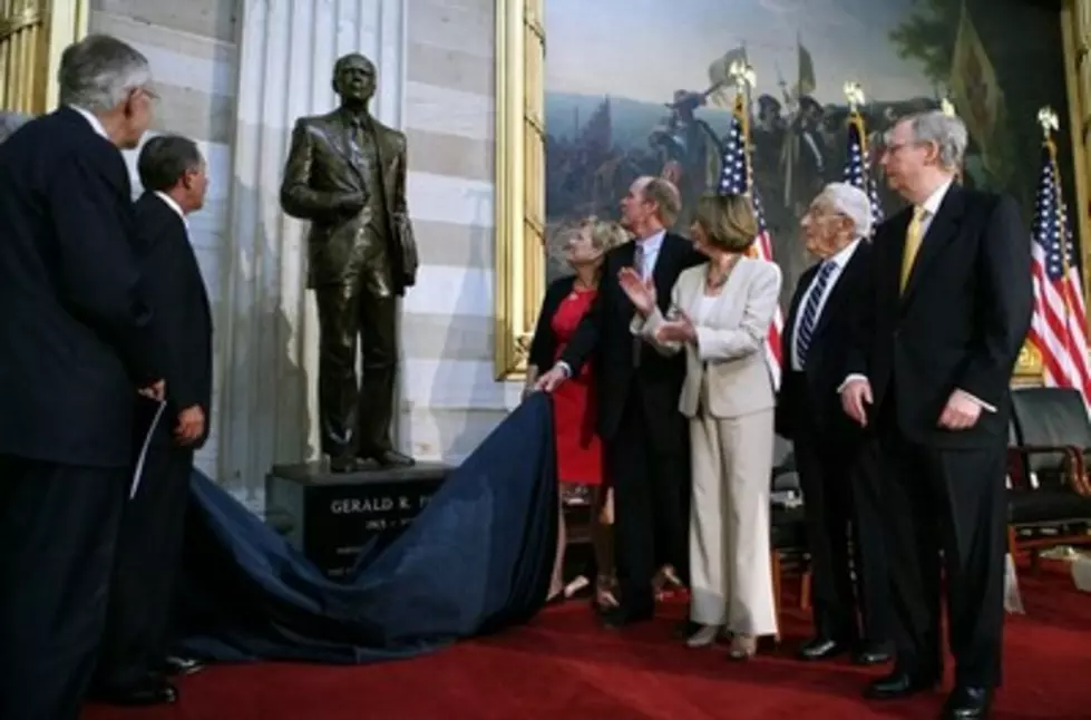 A Bronze Statue Of President Ford Stands Tall In U.S. Capitol Rotunda