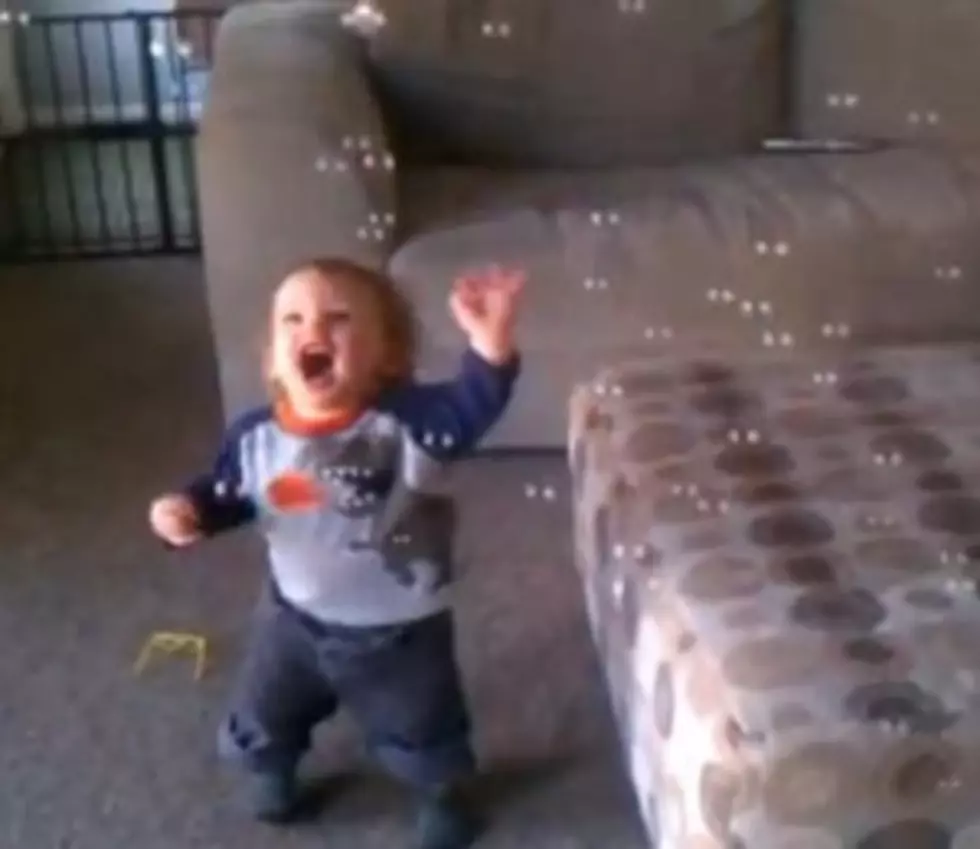 Excited Baby Sees Bubbles For The First Time [Video]