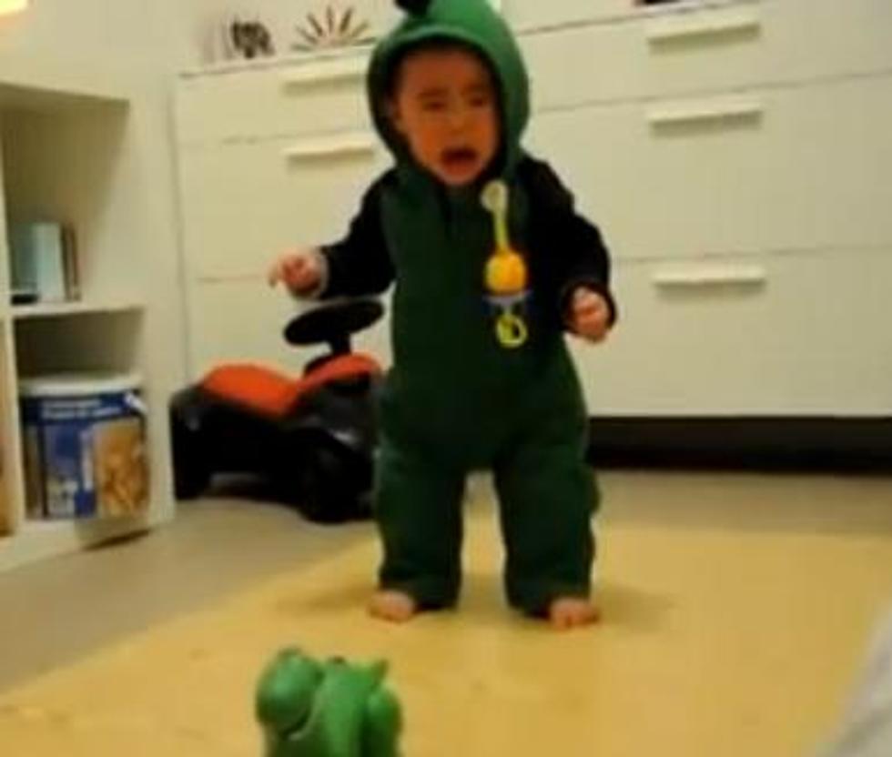 Little Boy Scared By Dinosaur [Video]