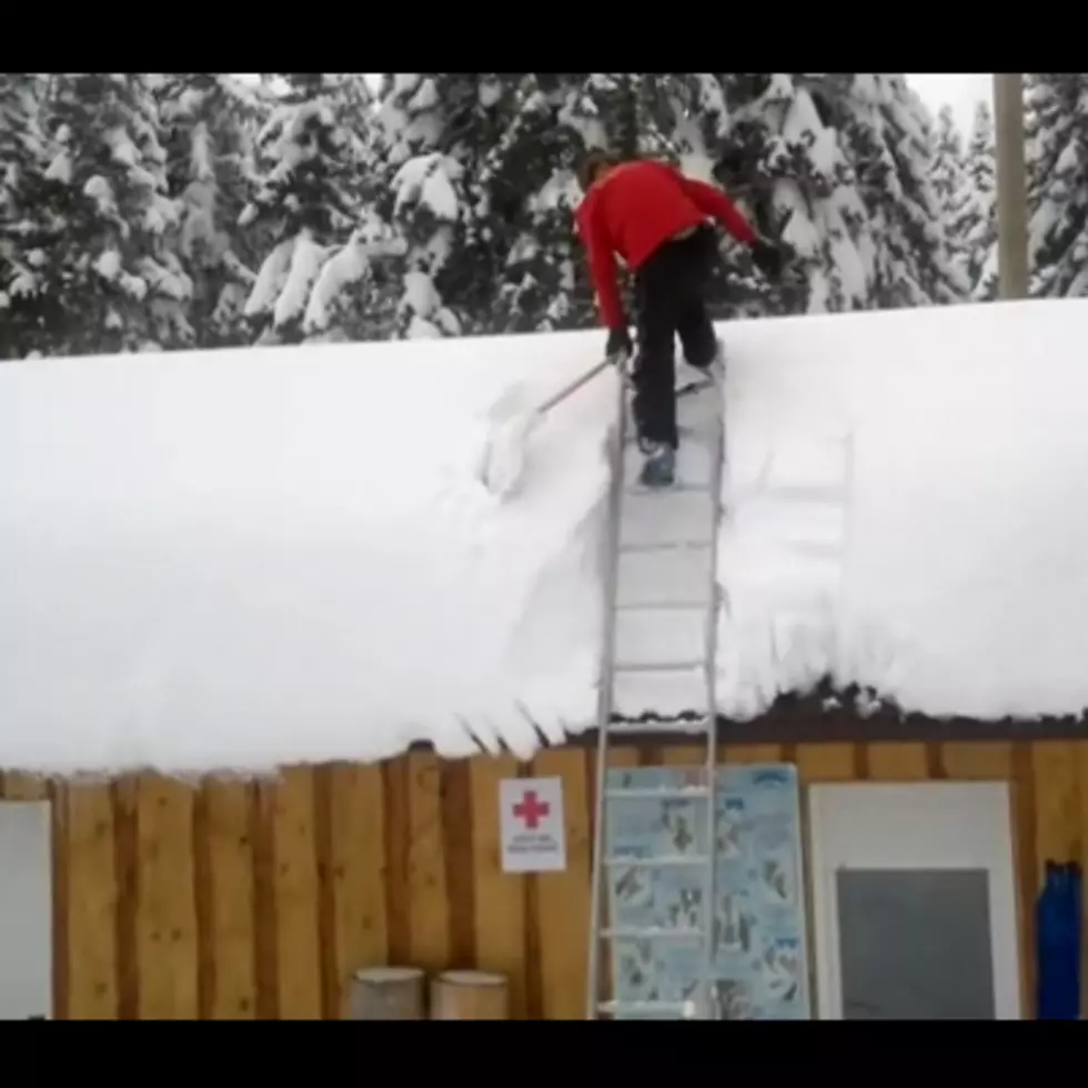 Guy Lands On His Feet After Roof Fall [Video]