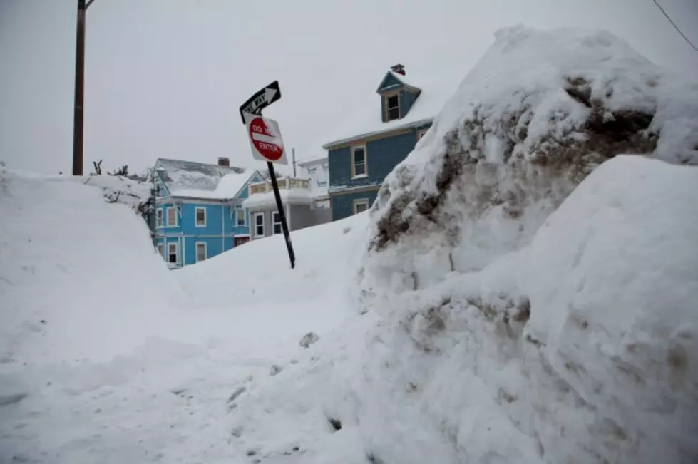 Snow Mound Still Going Strong In Boston