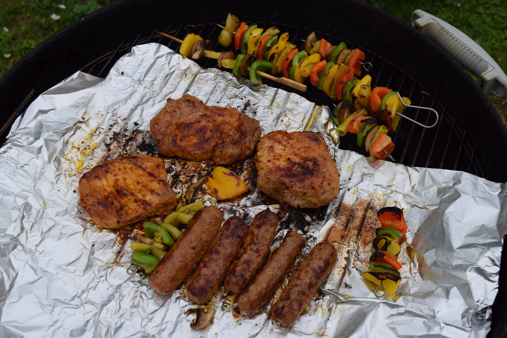 cooking in foil on grill