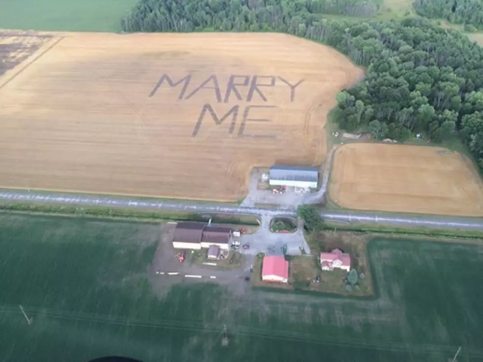 MI Man Cuts Marriage Proposal in Wheat Field