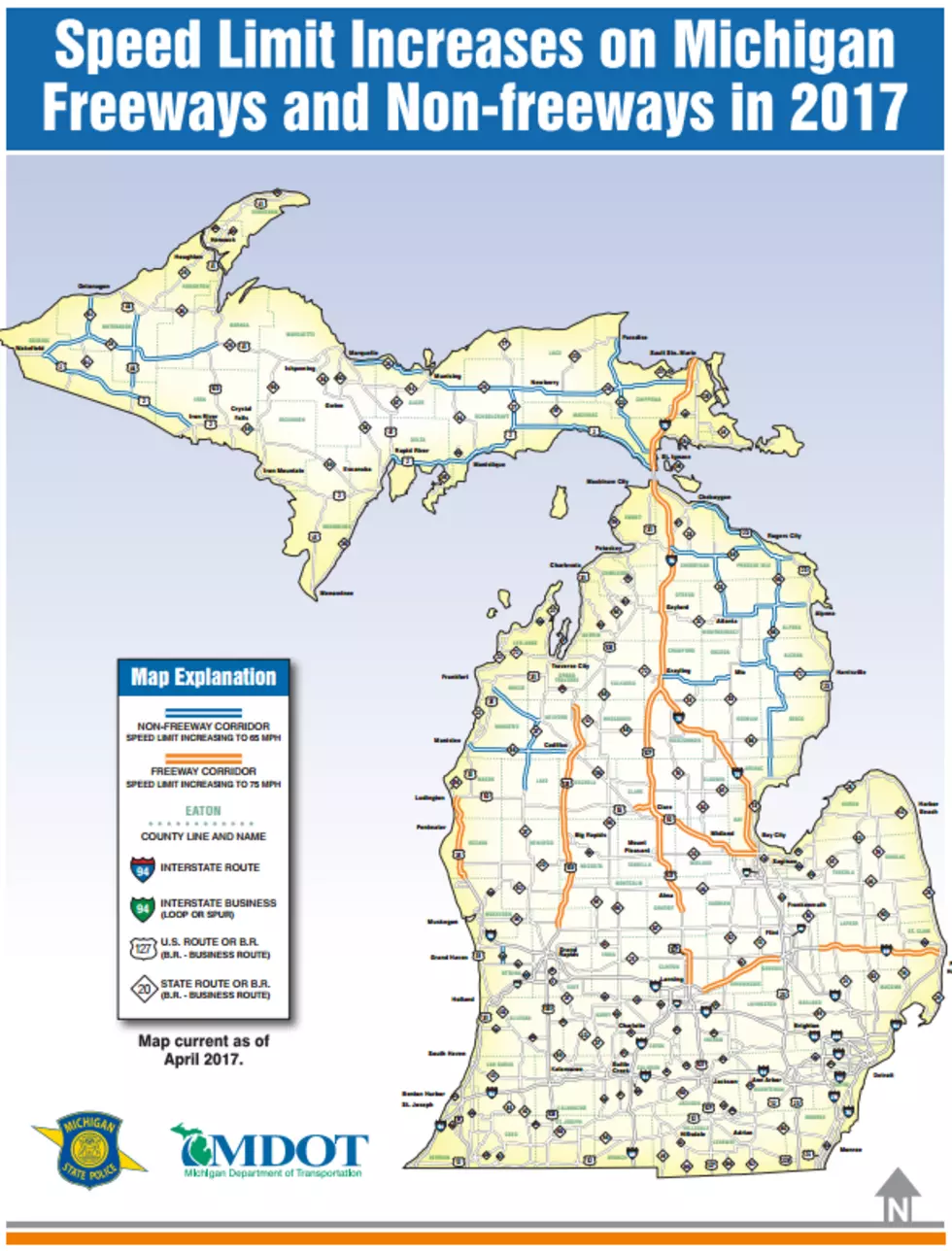 Speed Limits Increasing On Many Sections Of Michigan Freeways May 1st