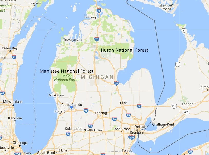 Google Maps Totally Screwed Up The National Forests In Michigan   Michigan State Parks 