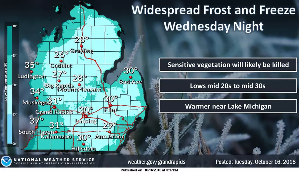 Frost Warning Issued For Wednesday Night Into Thursday Morning