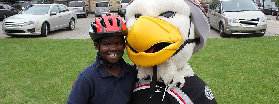 Griffins Players Handing Out Free Bike Helmets Today to Kids