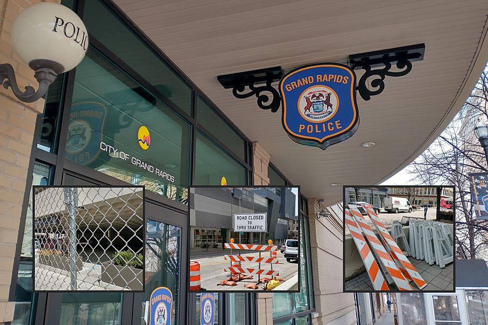 Barricades &#038; Fencing Rising Around Grand Rapids Police Department Downtown