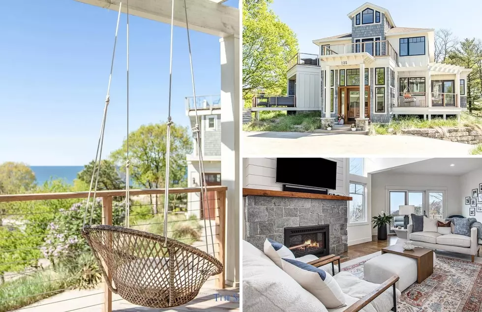 Enjoy A Porch Swing View of Lake Michigan From This Grand Haven Home
