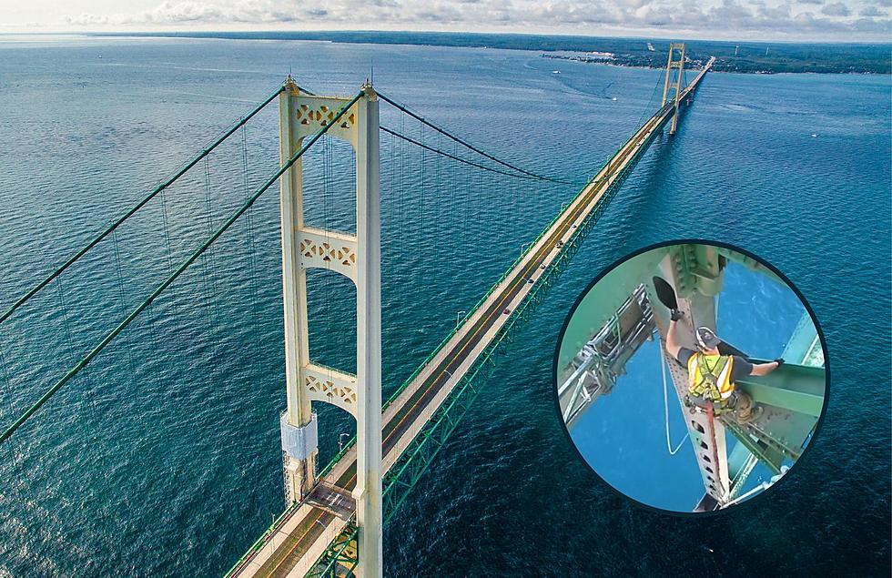 Could You Handle Working On Top Of The Mackinac Bridge?