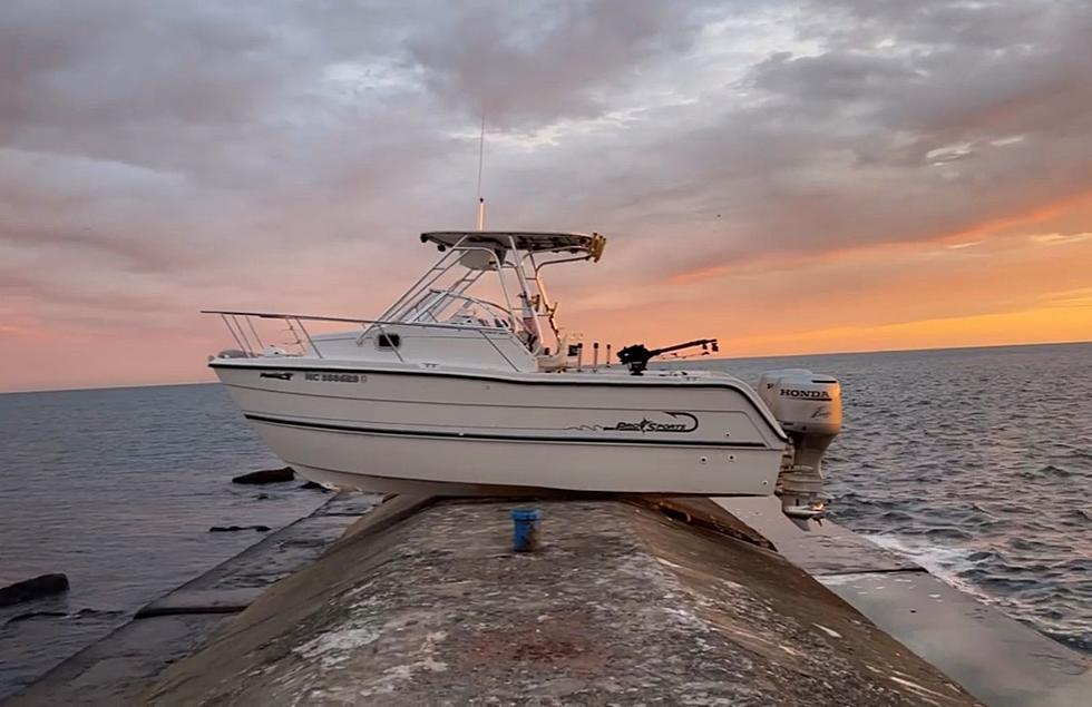 How Did This Fishing Boat Get Stuck On A Michigan Pier?