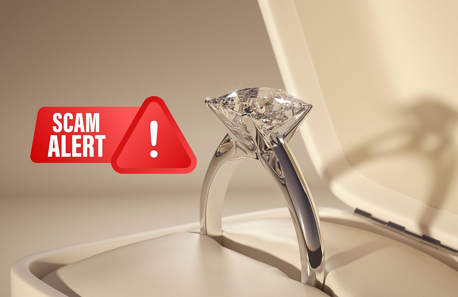 Mylah 7 Carat E IF Emerald Cut Diamond Engagement Ring in 18k White Go