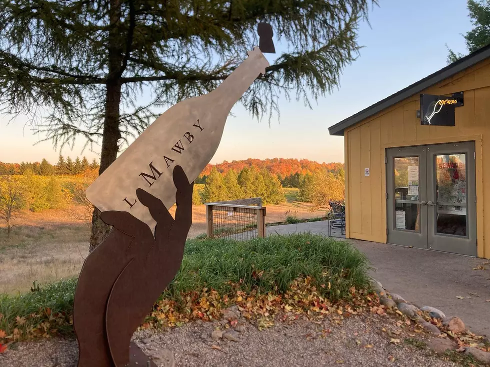 entrance of mawby winery in suttons bay michigan