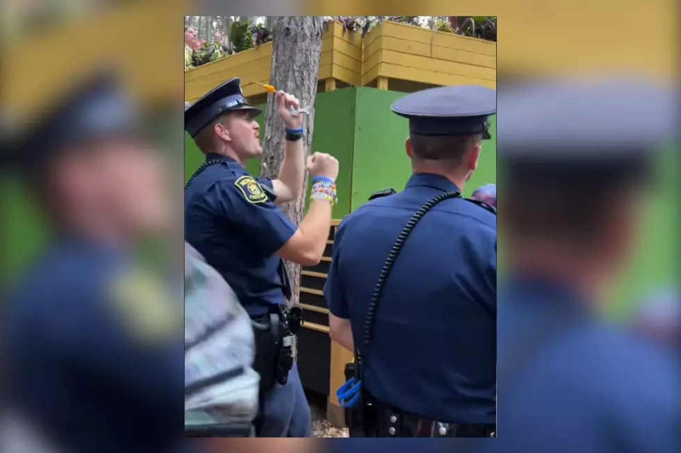 Heartwarming Moment: Police Officers Embrace Electric Forest Vibe