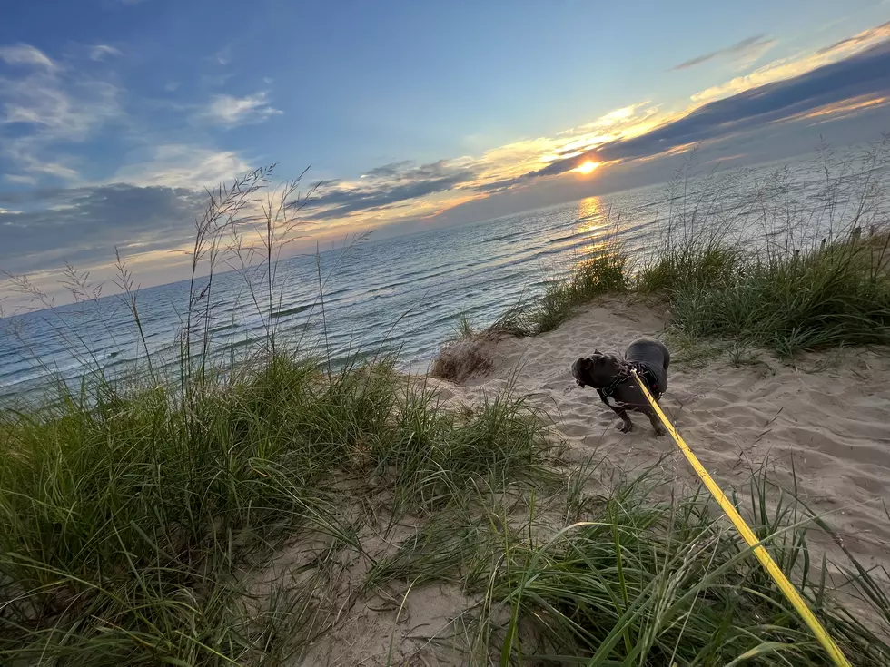 lake michigan, sunset, cloudy, vibes