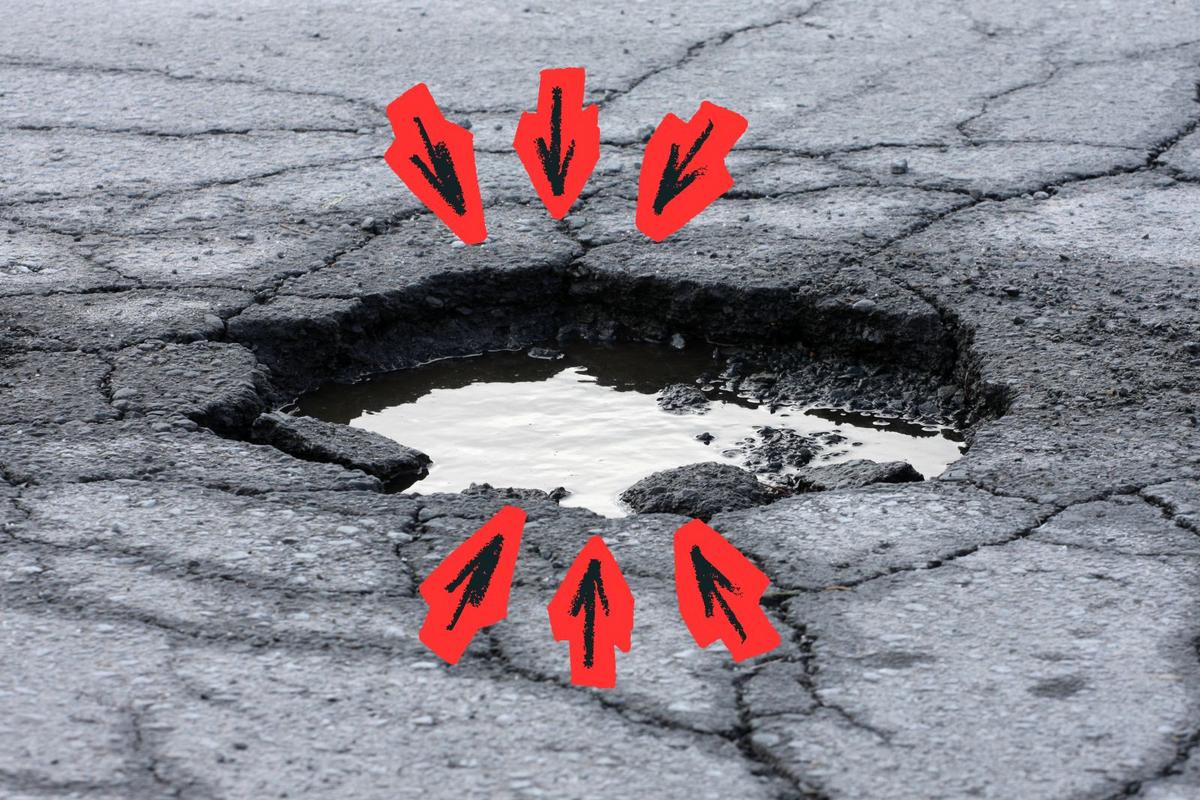 Red Pothole Grand Rapids Potholes Are Back, Here's How To Report Them