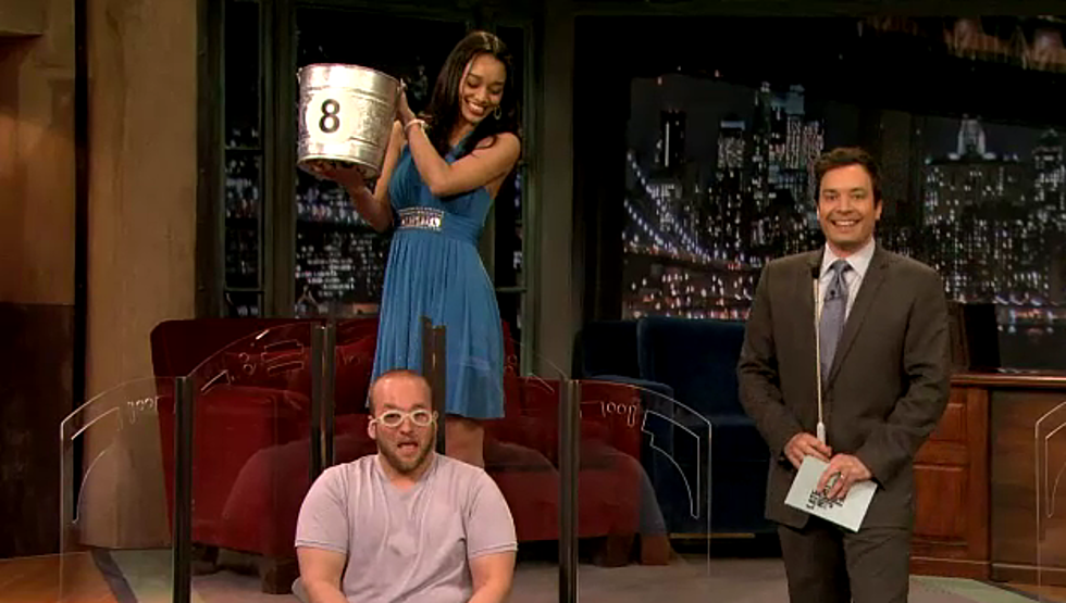 Jimmy Fallon and Beautiful Models Pour Buckets on Hapless Men