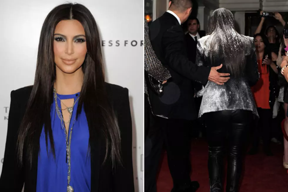 Kim Kardashian Gets &#8216;Flour Bombed&#8217; at Perfume Launch