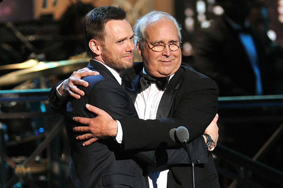 Joel McHale and Chevy Chase Settle Their &#8216;Community&#8217; Differences With a Hug