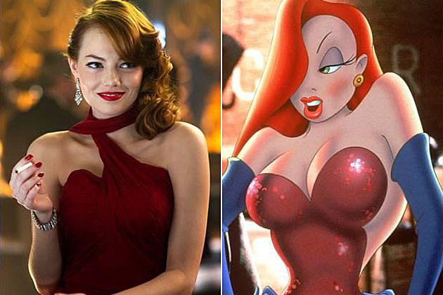 Jessica Rabbit Versus Emma Stone in Gangster Squad: Kind of Alike!