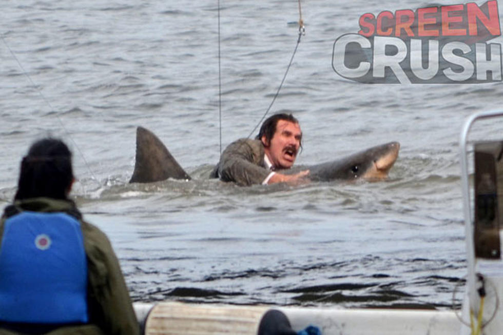 &#8216;Anchorman 2&#8242; Pics: Ron Burgundy vs. a Shark!
