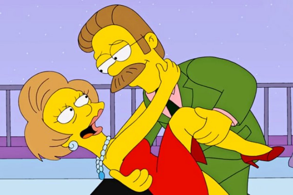 The Simpsons'' Ned Flanders Says Goodbye to Mrs. Krabappel.