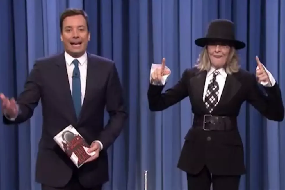 Diane Keaton Challenges Jimmy Fallon to Play Some Wine Pong