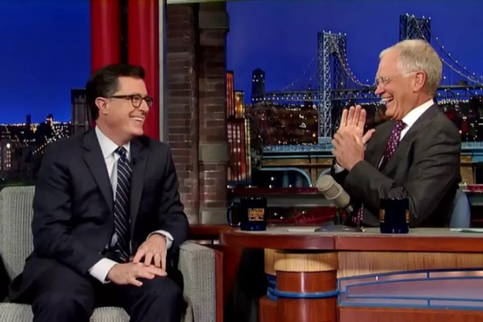 David Letterman Interviews Stephen Colbert to Talk &#8216;Late Show&#8217; Changes, Boobs