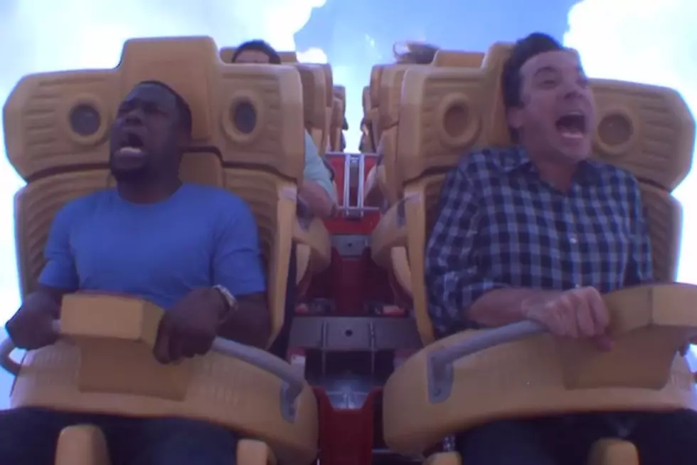 Kevin Hart and Jimmy Fallon Overcome Their Fear of Roller Coasters — Kinda