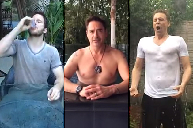 Marvel Movie Stars Complete the ALS Ice Bucket Challenge