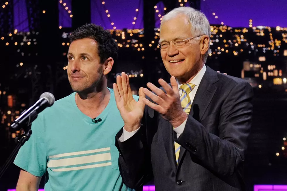 Watch Adam Sandler Say Goodbye to David Letterman With a Hilarious and Touching Song