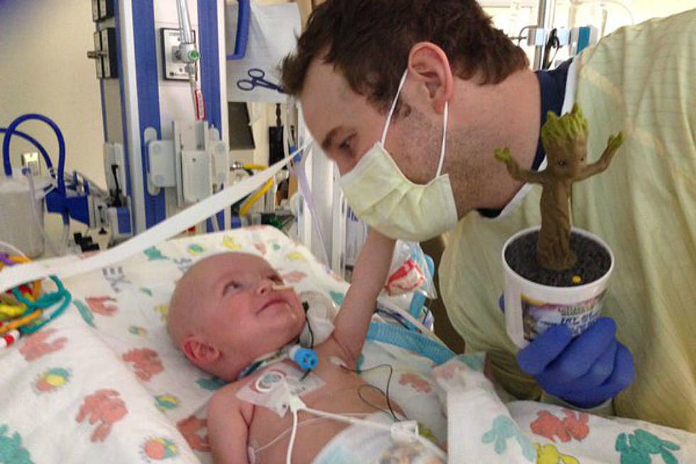 Chris Pratt Takes ‘Guardians of the Galaxy’ Co-Star Baby Groot to Visit Children’s Hospital
