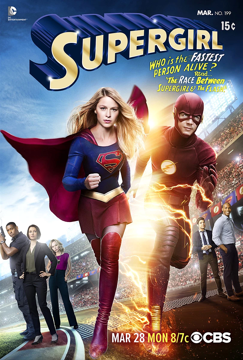 Deviantart Supergirl Porn - Supergirl'-'Flash' Race in 1st Crossover Poster, Details