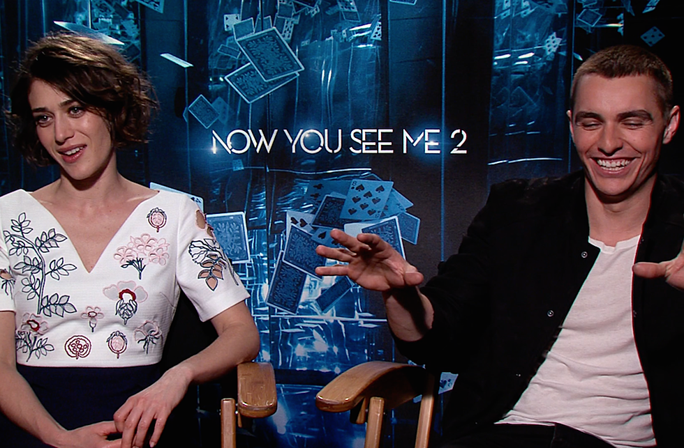 Lizzy Caplan and Dave Franco on ‘Now You See Me 2’ and Hypnotizing Franco to Say ‘Offensive’ Things