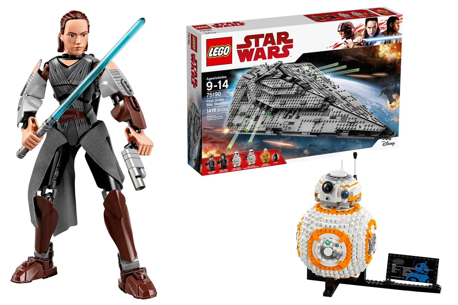 Star Wars: The Last Jedi LEGO sets, constraction figures, and