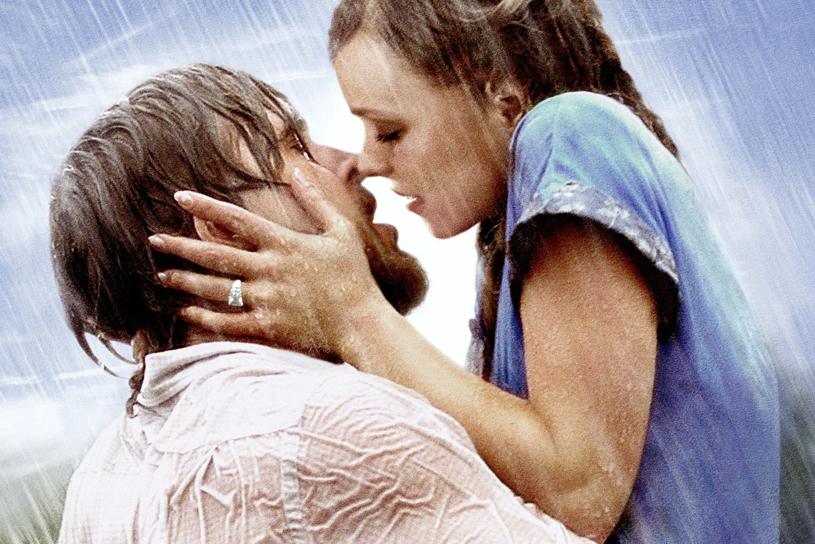 kissing in the rain